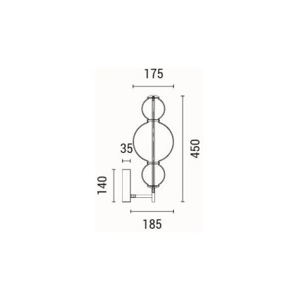 LED Seinavalgusti LED/12,6W/230V 3000K
