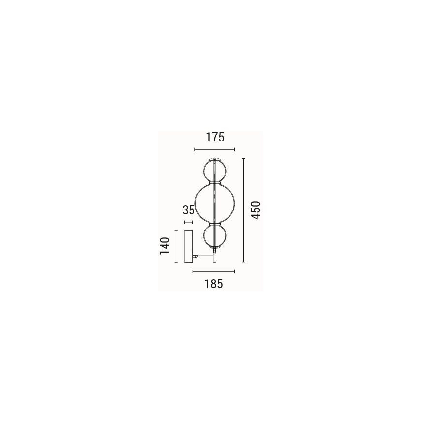 LED Seinavalgusti LED/12,6W/230V 3000K