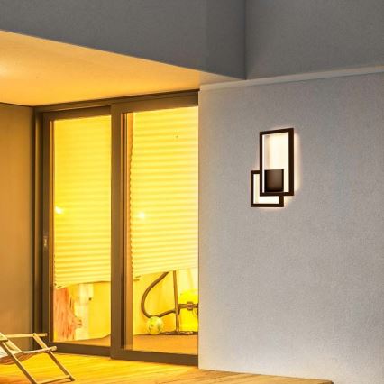 LED Seinavalgusti LED/20W/230V 3000K pruun