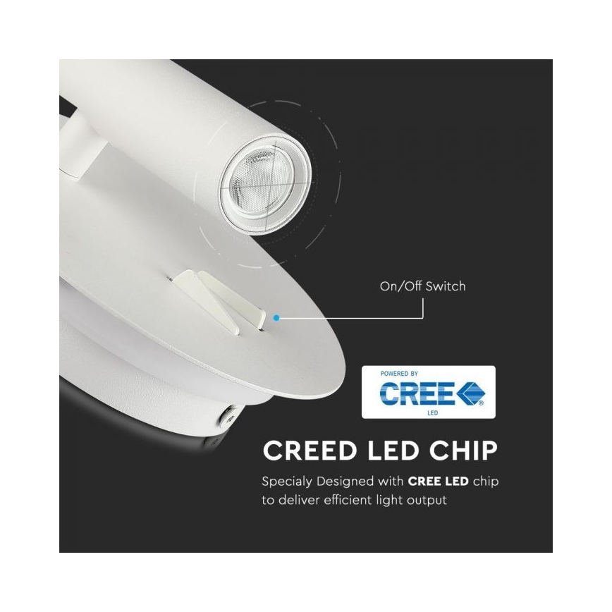 LED Seinavalgusti LED/3W/230V + LED/6W/230V 3000K valge