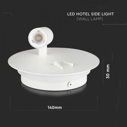 LED Seinavalgusti LED/3W/230V + LED/6W/230V 3000K valge