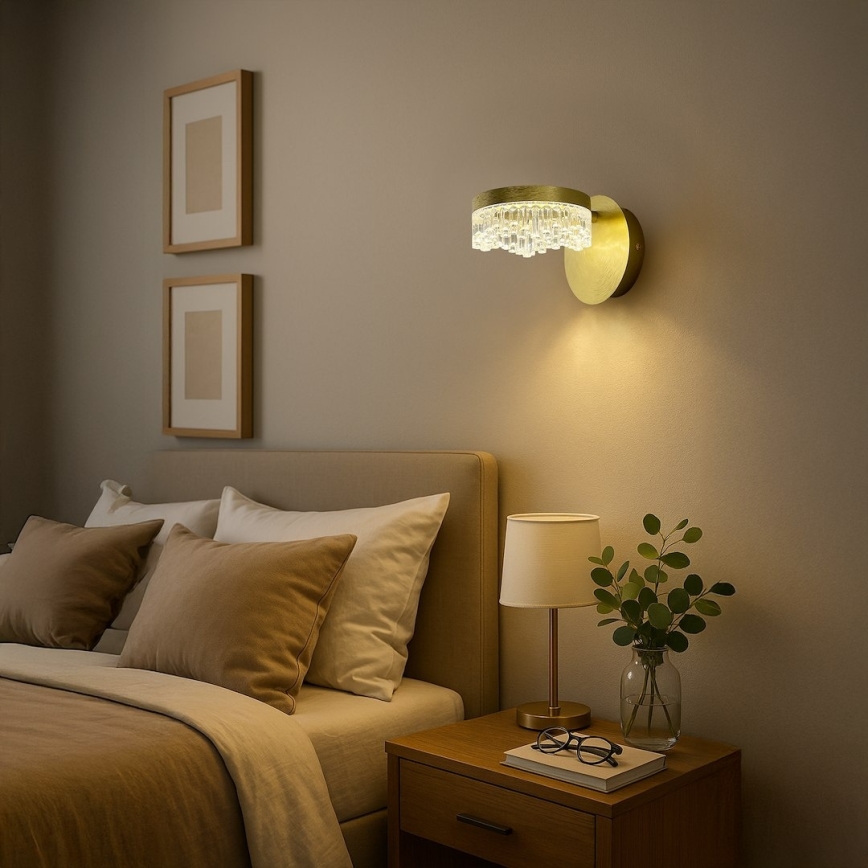 LED-seinavalgusti LED/4W/230V kuldne