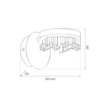 LED-seinavalgusti LED/4W/230V kuldne