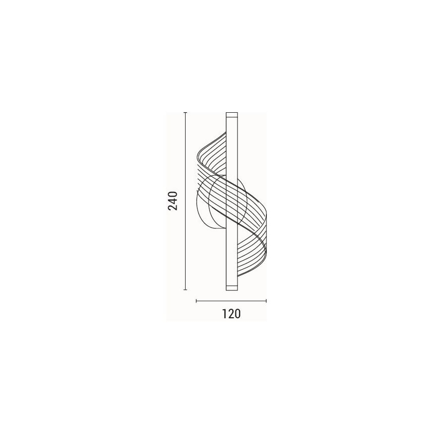 LED Seinavalgusti LED/8W/230V 3000K kuldne