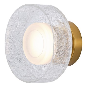 LED Seinavalgusti LED/8W/230V 3000K kuldne/läbipaistev