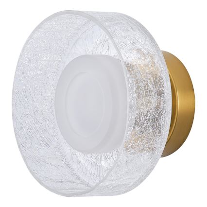 LED Seinavalgusti LED/8W/230V 3000K kuldne/läbipaistev