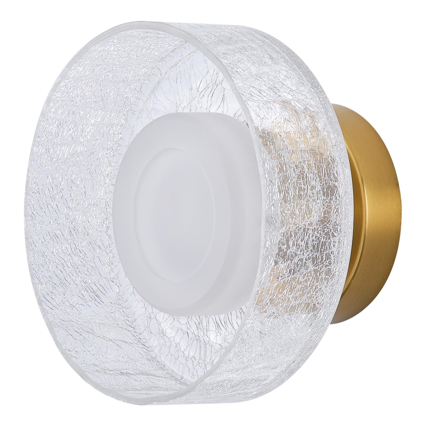 LED Seinavalgusti LED/8W/230V 3000K kuldne/läbipaistev