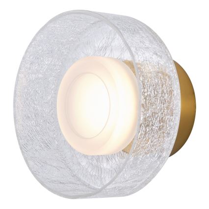 LED Seinavalgusti LED/8W/230V 3000K kuldne/läbipaistev