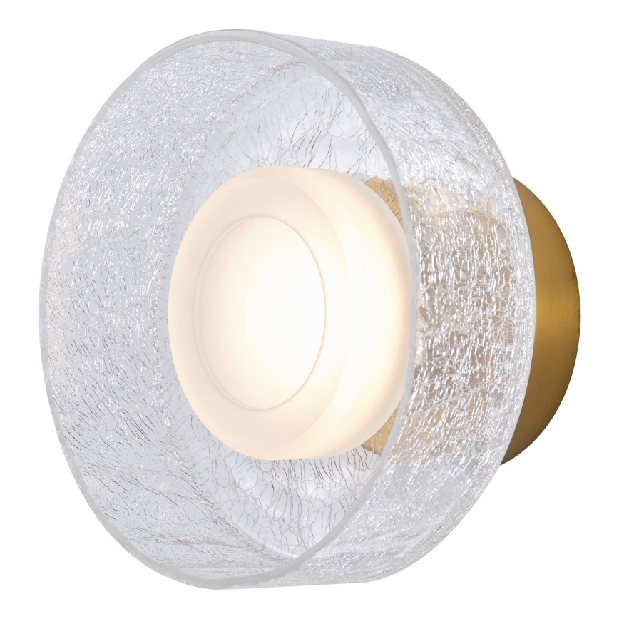 LED Seinavalgusti LED/8W/230V 3000K kuldne/läbipaistev