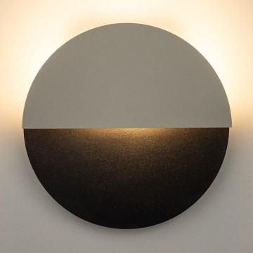 LED Seinavalgusti LUNA LED/7W/230V d. 26 cm must/beež