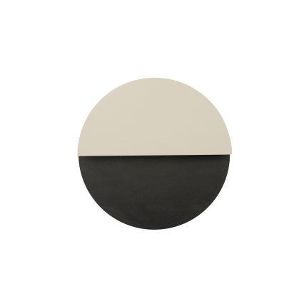 LED Seinavalgusti LUNA LED/7W/230V d. 26 cm must/beež