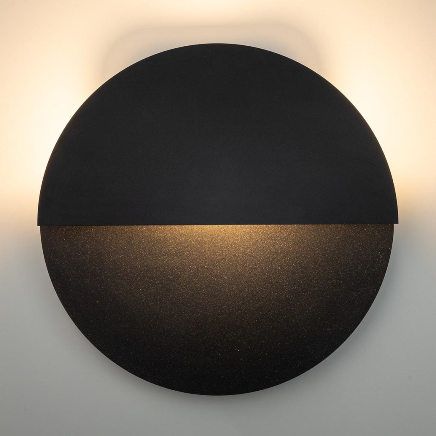 LED Seinavalgusti LUNA LED/7W/230V d. 26 cm must