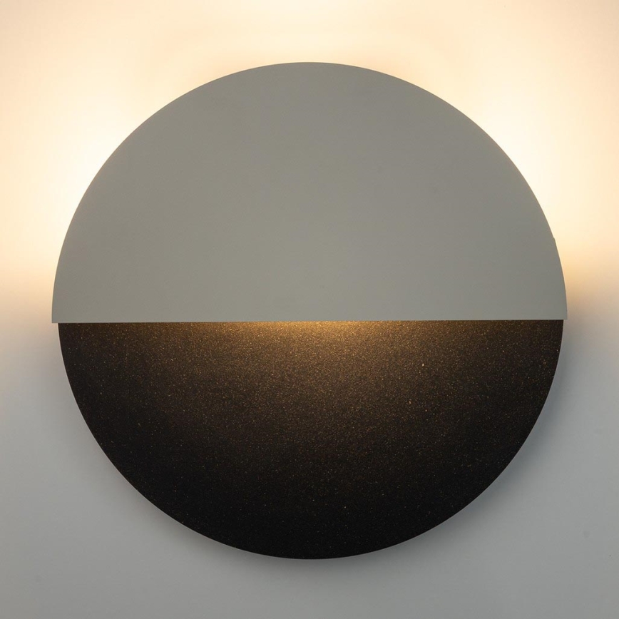 LED Seinavalgusti LUNA LED/7W/230V d. 36 cm must/beež