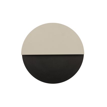 LED Seinavalgusti LUNA LED/7W/230V d. 36 cm must/beež