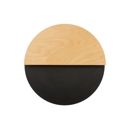 LED Seinavalgusti LUNA LED/7W/230V d. 36 cm must/beež