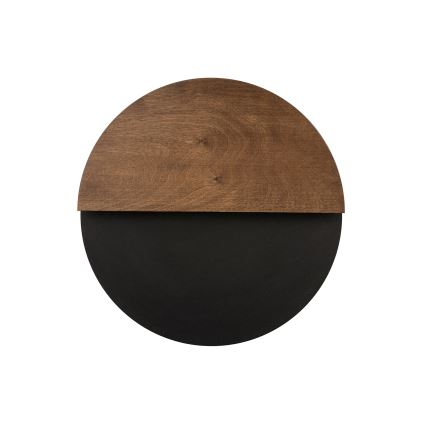LED Seinavalgusti LUNA LED/7W/230V d. 36 cm must/pruun