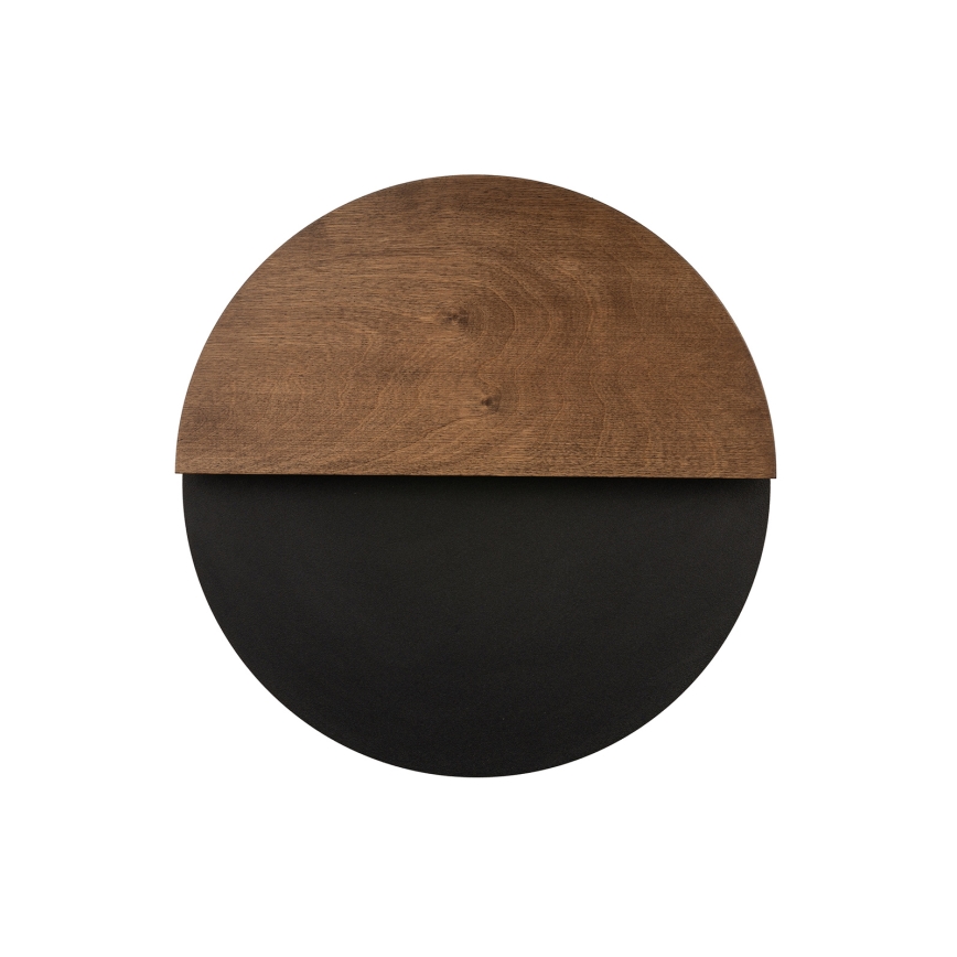 LED Seinavalgusti LUNA LED/7W/230V d. 36 cm must/pruun