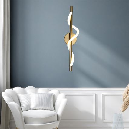 LED seinavalgusti MELECA LED/12W/230V 3000/4000/6000K kuldne