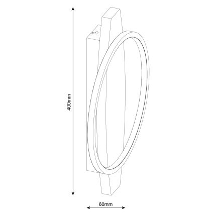 LED-seinavalgusti MELISA LED/12W/230V, männiviimistlus