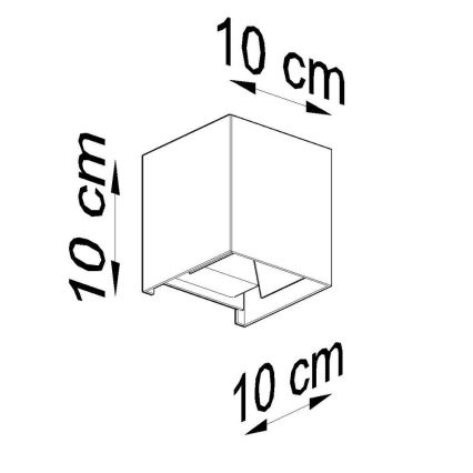 LED Seinavalgusti õue LUCA LED/6W/230V IP54