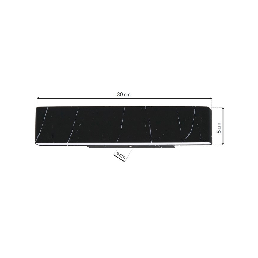 LED Seinavalgusti PIERCE LED/12W/230V 30 cm must