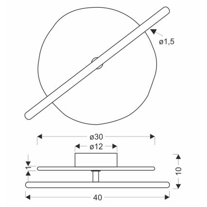 LED-seinavalgusti RELAX LED/5W/230V kuldne/valge