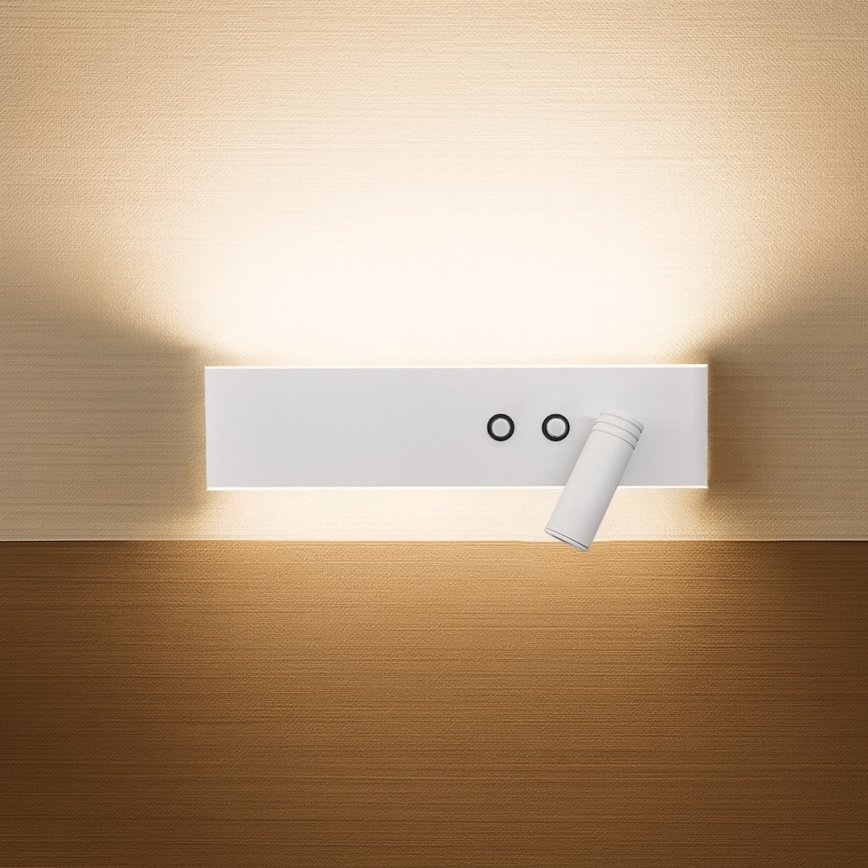 LED-seinavalgusti RESORT, LED 10 W / 230 V + LED 3 W, valge, parempoolne