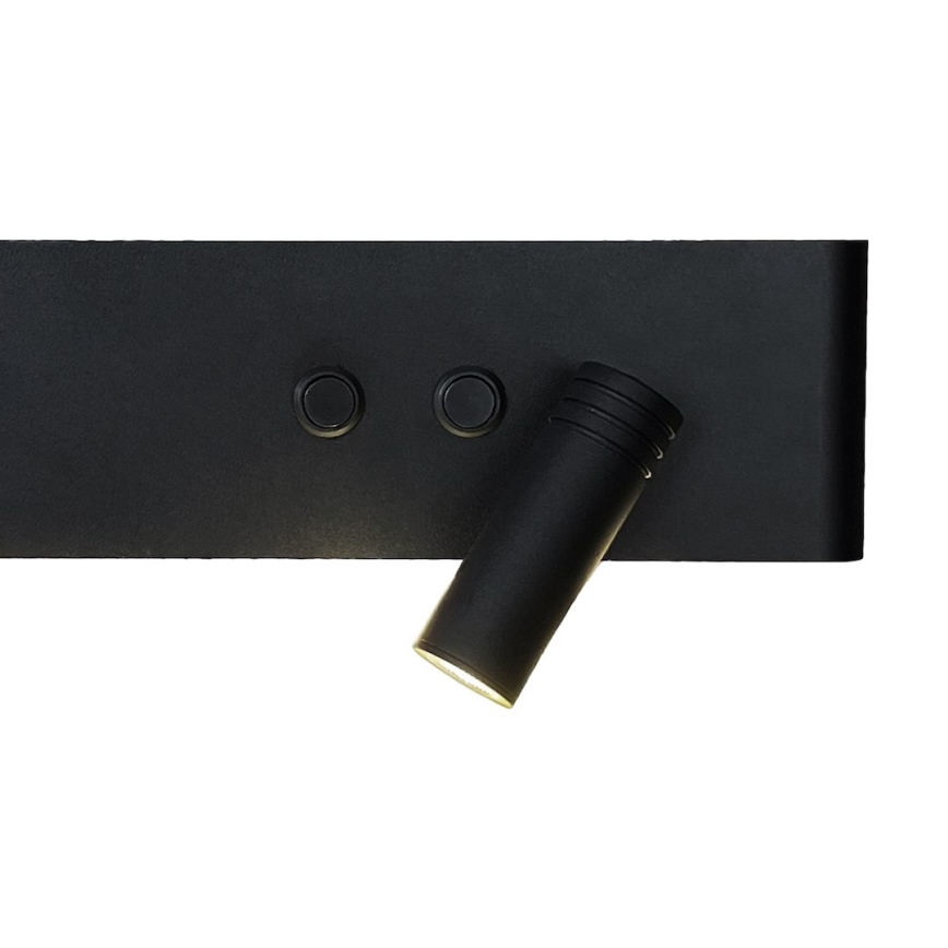 LED seinavalgusti RESORT LED/10W/230V + LED/3W must parempoolne