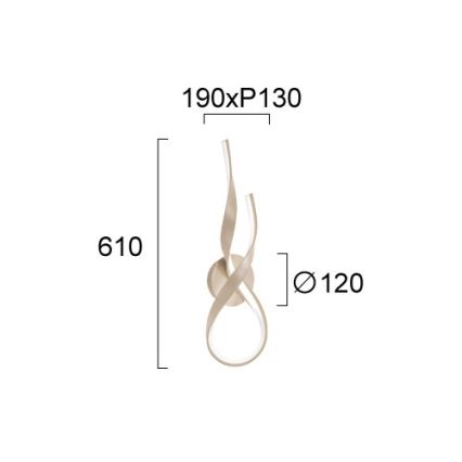 LED seinavalgusti RIBBON LED/21W/230V beež
