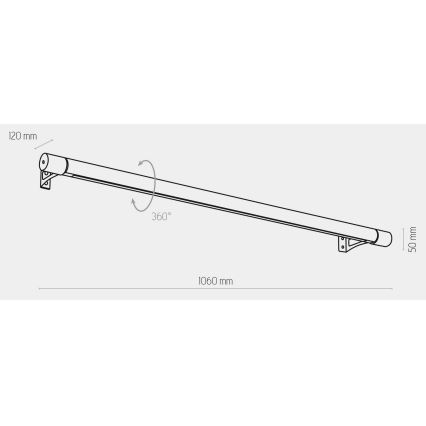 LED Seinavalgusti ROLLO LED/30W/230V puit