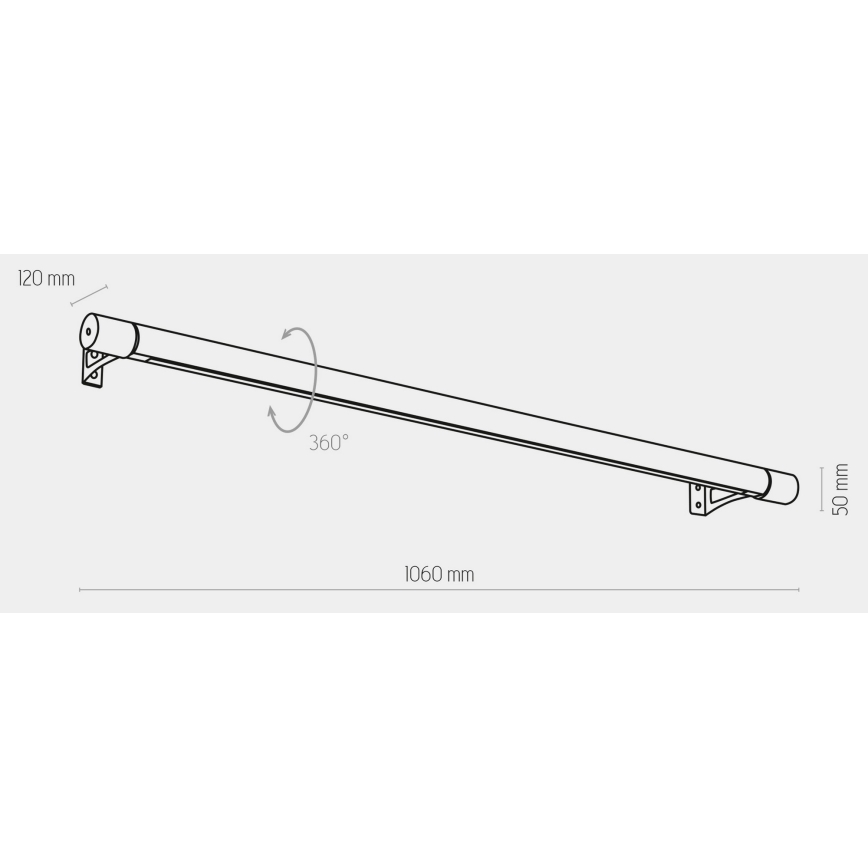 LED Seinavalgusti ROLLO LED/30W/230V puit