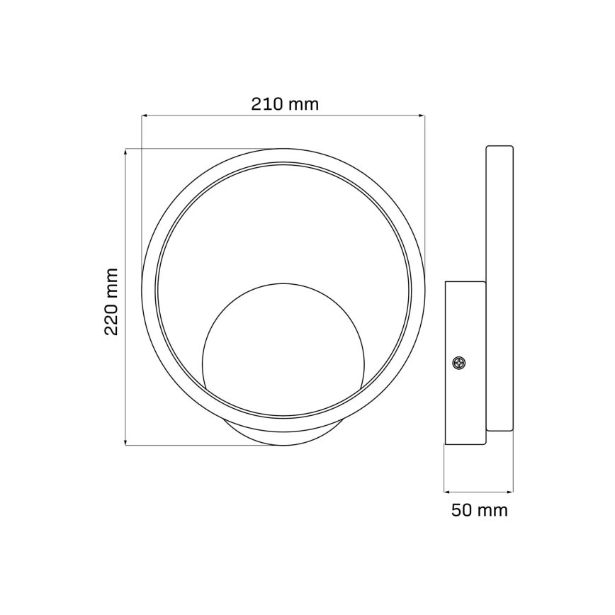 LED Seinavalgusti ROMAN LED/11,5W/230V 4000K must