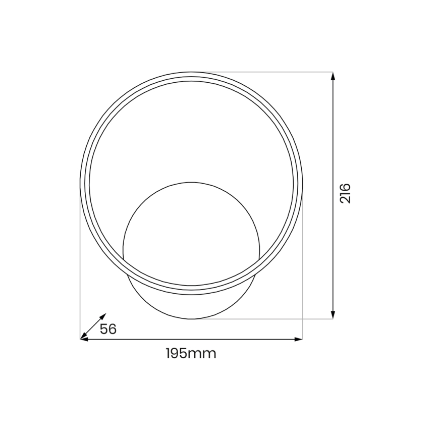 LED Seinavalgusti ROTONDA LED/7W/230V kuldne