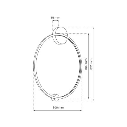 LED Seinavalgusti SATURNO LED/46W/230V d. 80 cm IP44 kuldne