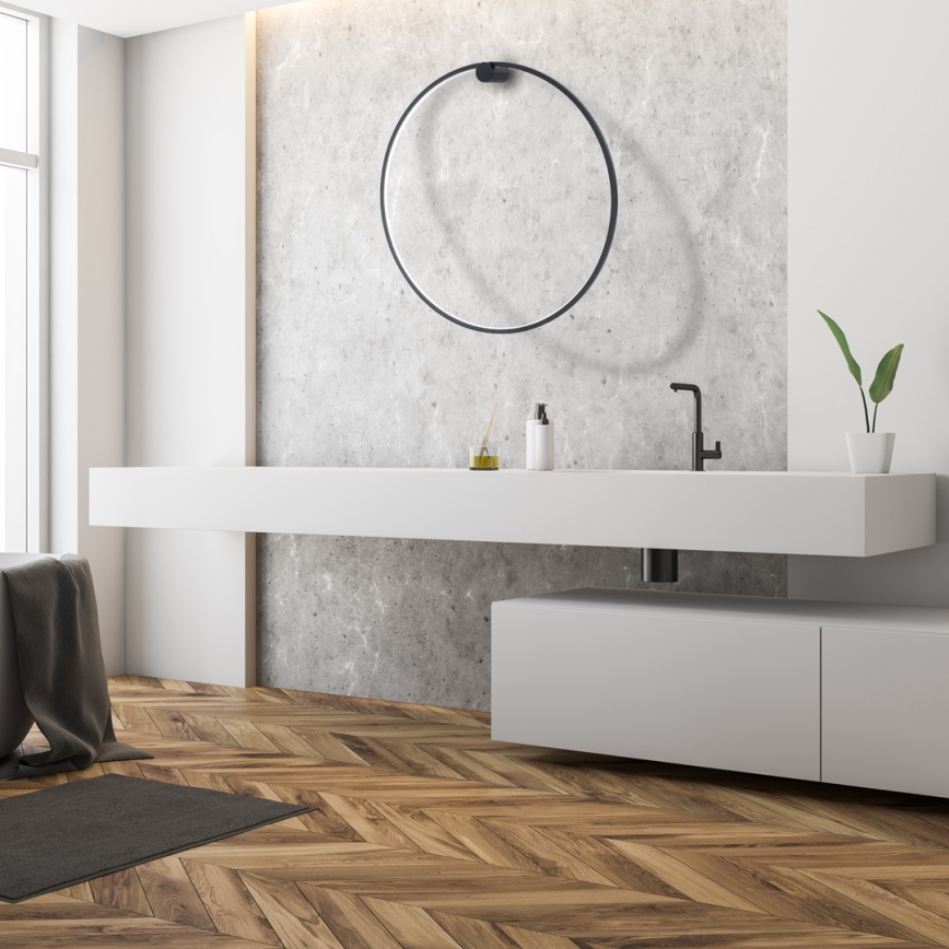 LED seinavalgusti SATURNO LED/46W/230V, läbimõõt 80 cm, IP44, must