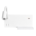 LED seinavalgusti SHELF LED/4W+LED/5W+LED/2W/230V + USB-port valge