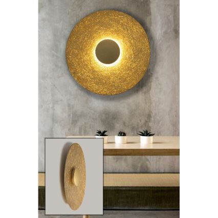 LED Seinavalgusti SOLE LED/16W/230V d. 65 cm kuldne