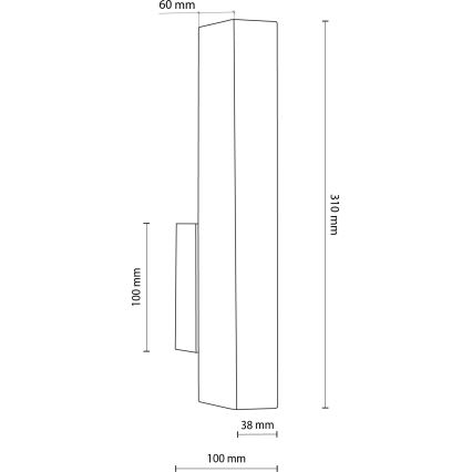 LED Seinavalgusti TEO LED/3W/230V 3000K mänd
