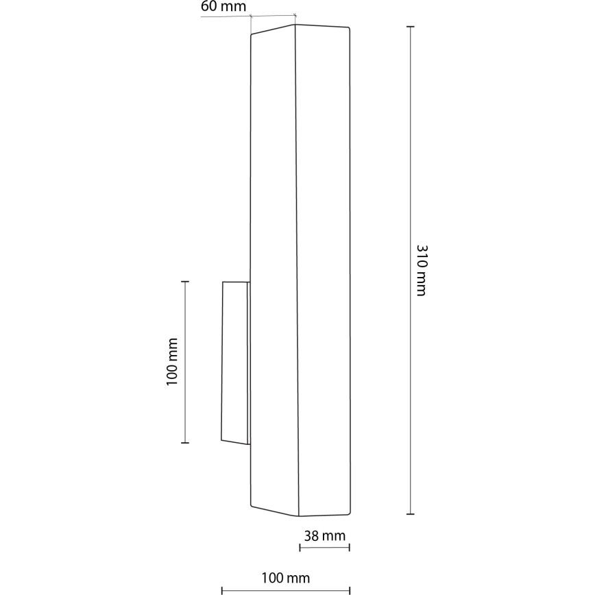 LED Seinavalgusti TEO LED/3W/230V 3000K mänd