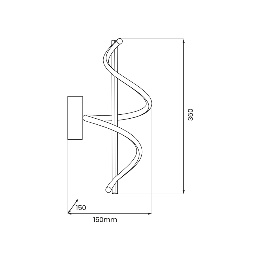 LED Seinavalgusti TWIST LED/12W/230V must