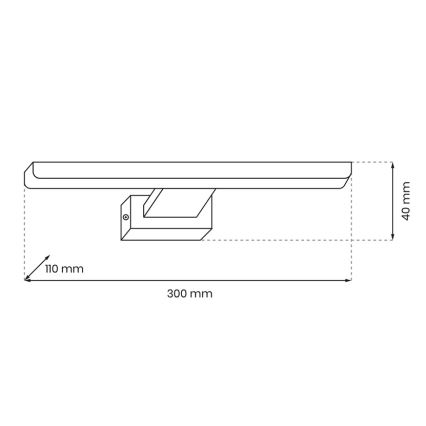 LED-seinavalgusti vannituppa SHINE 1xLED/7W/230V IP44