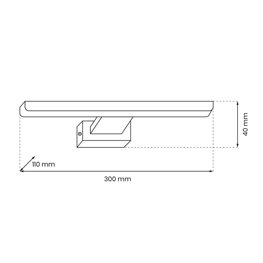 LED-seinavalgusti vannituppa SHINE 1xLED/7W/230V IP44