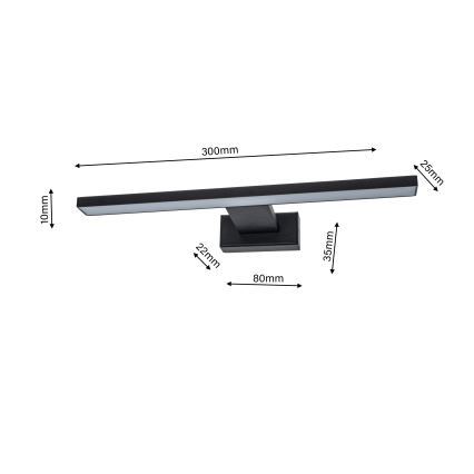 LED Seinavalgusti vannituppa SHINE 1xLED/7W/230V IP44