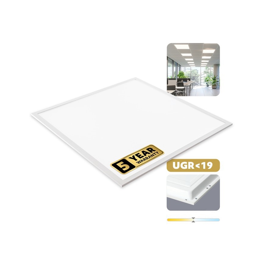 LED sisseehitatav laepaneel DAVRO LED/40W/230V 4000K UGR19 59,5x59,5 cm valge