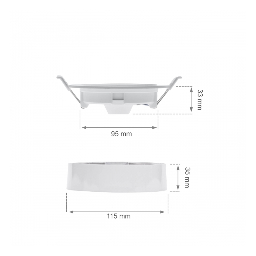 LED sisseehitatud laevalgusti ALGINE 2-ühes LED/6W/230V 4000K valge