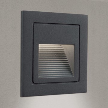 LED Sisseehitatud valgusti LORO LED/2W/230V IP65 antratsiit