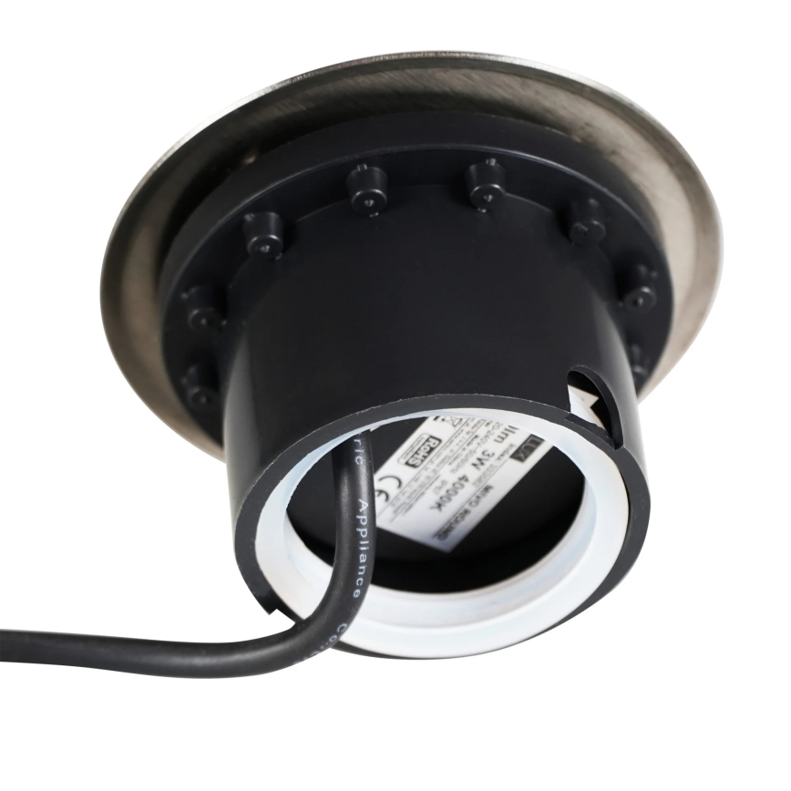 LED sissesõiduteevalgusti MIVO LED/3W/230V d. 12 cm IP67 matt kroom