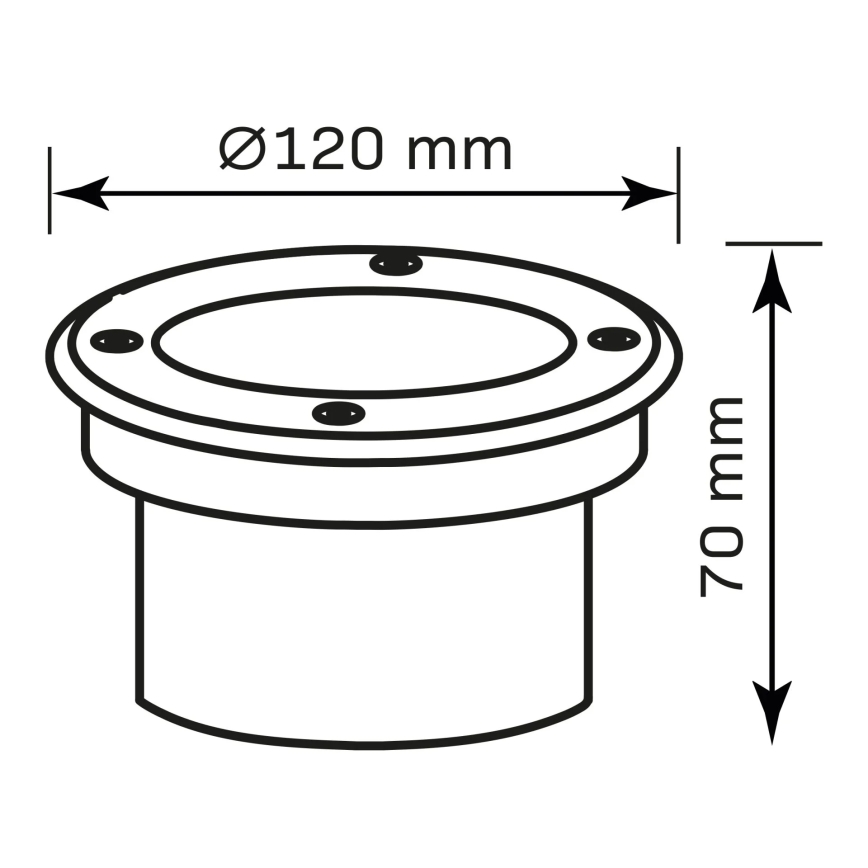LED sissesõiduteevalgusti MIVO LED/3W/230V d. 12 cm IP67 matt kroom