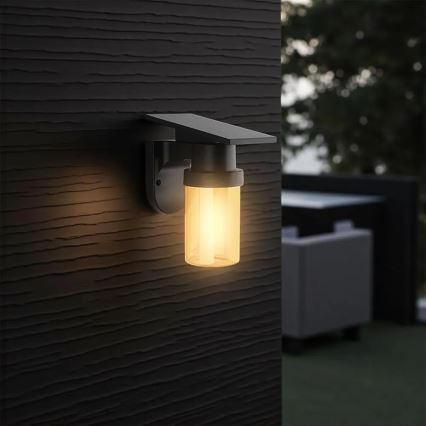 LED-päikese seinavalgusti LED/3,7V 2700/3200/5000K IP54 1800 mAh must/suitsune beež + kaugjuhtimispult