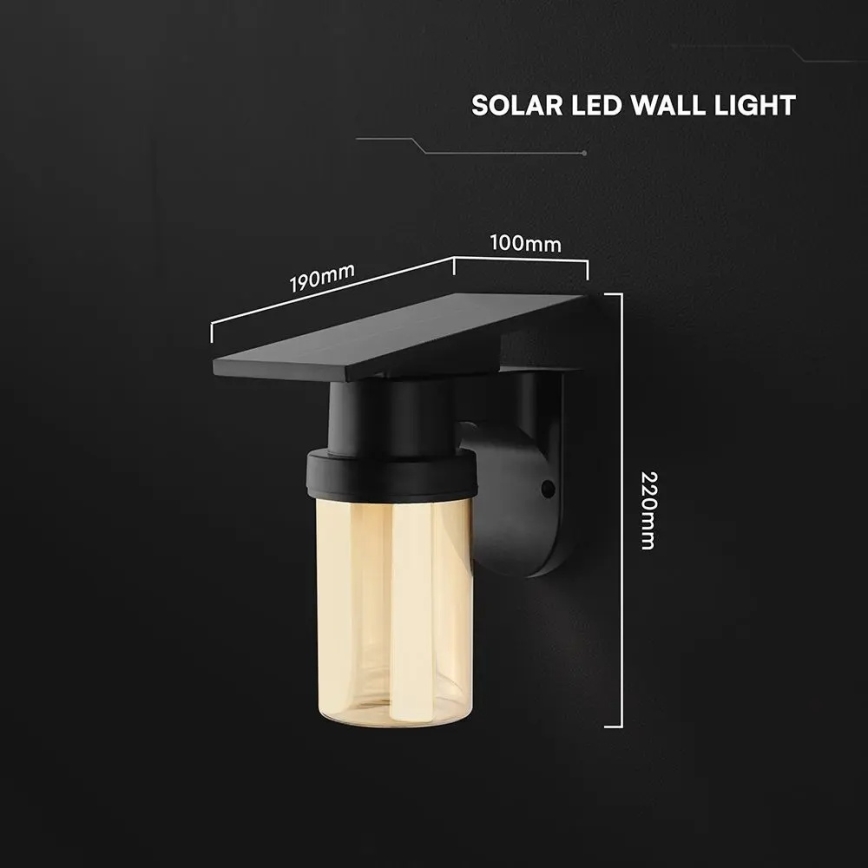 LED-päikese seinavalgusti LED/3,7V 2700/3200/5000K IP54 1800 mAh must/suitsune beež + kaugjuhtimispult
